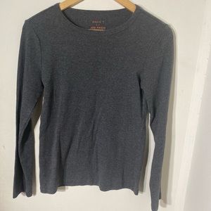 Joe Fresh Women’s Tee Basic Gray Long Sleeve Crew Neck T-shirt Size Small/Petite